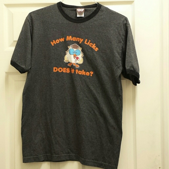 Vintage tshirt - owl "how many licks does it take"