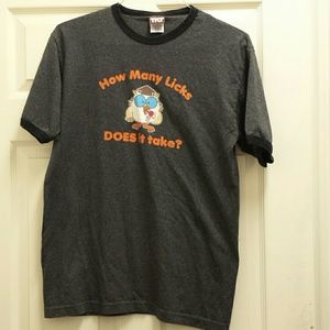 Vintage tshirt - owl "how many licks does it take"
