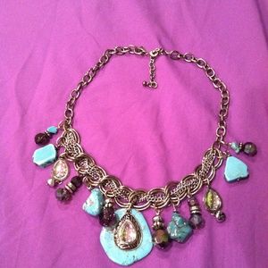 Turquoise Stone Statement necklace