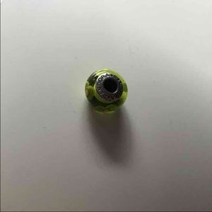 green flower pandora charm