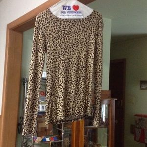 Leopard print long sleeve shirt