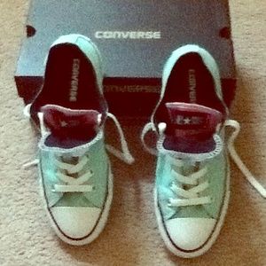 Mint green converse
