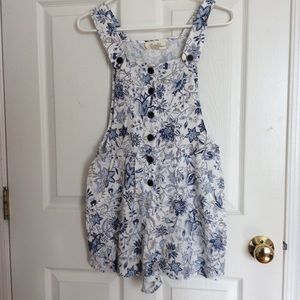 Floral Overall-Style Romper