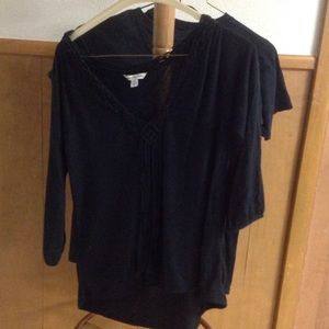 Black American eagle half sleeve top