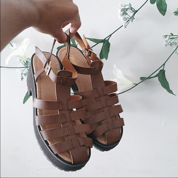 Leather Platform Sandal