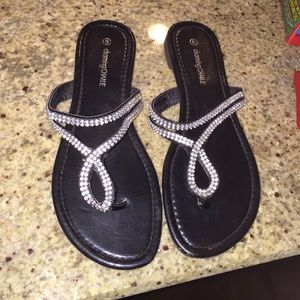 Charming Charlie Flats - Size 8 - Black & Silver