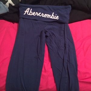 Dark blue yoga capris