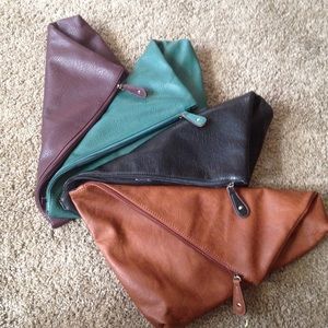 Free people brown  clutch