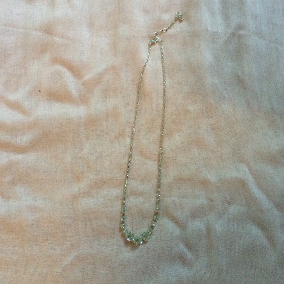 Silver rhinestone necklace