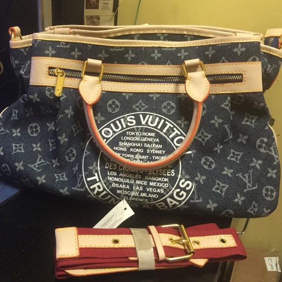 Cute denim designer ins bag.