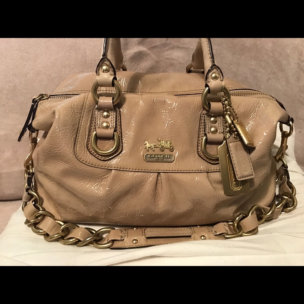 Coach beige satchel 12957