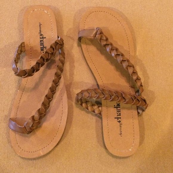 Size 8 brown braided sandals from Charming Charlie