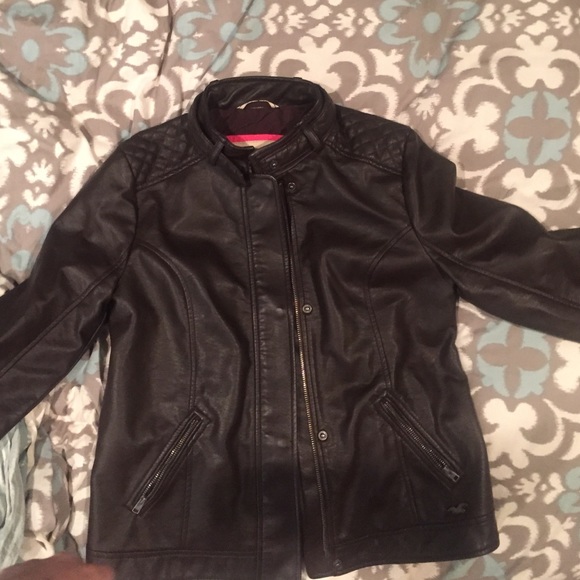 Brown leather jacket