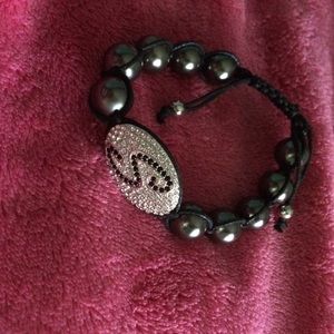 "s" initial macrame bracelet