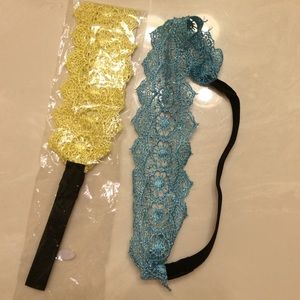 Blue & yellow headbands. Brand new!