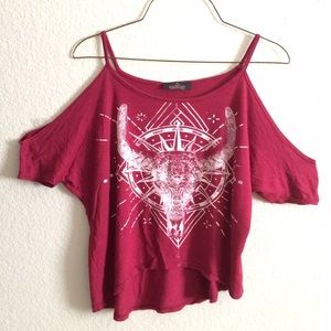 Off the Shoulder Maroon Top