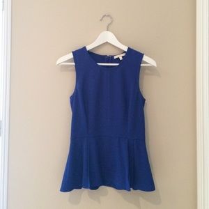 Blue Peplum Top
