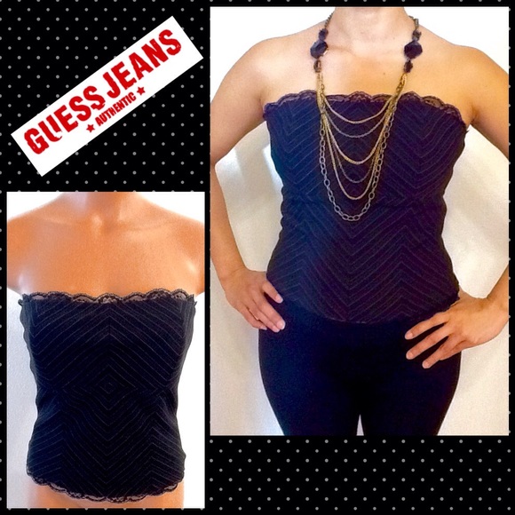 Guess Jeans Black Bustier.