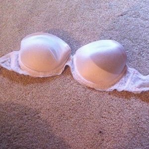 Size 32 B white strapless bra from PINK