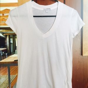 James Perse white V neck T. Size 1.