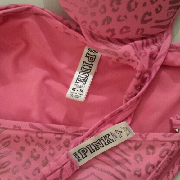 Multi animal print hot pink push up swim suit - Picture 3 of 3