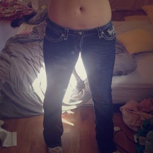 Authentic dark wash Rock Revivals