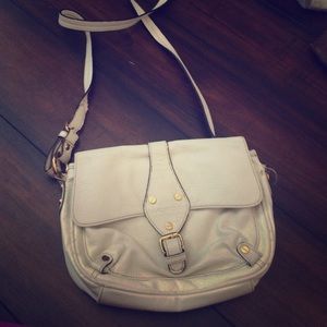 Over the shoulder white bag