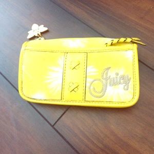 Bright yellow makeup bag