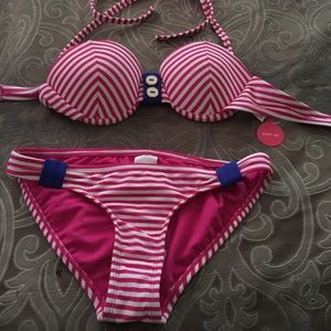 Pink stripped bikini