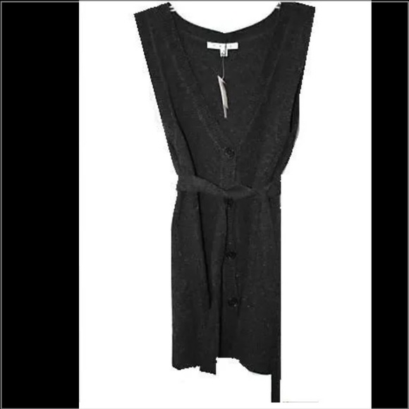 CAbi Sweaters - CAbi BUTTON FRONT VEST SWEATER CHARCOAL MEDIUM
