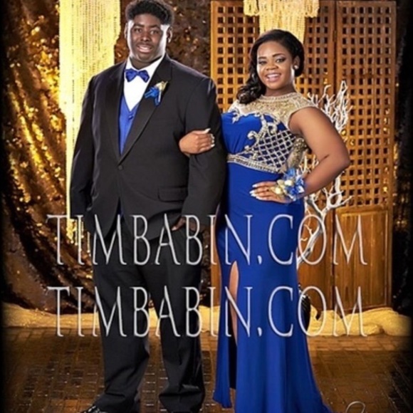 Royal blue Egyptian prom dress