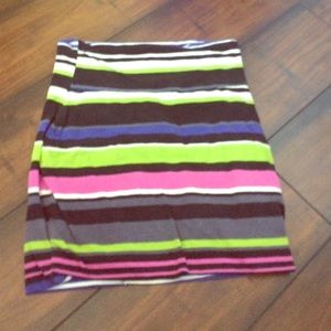 Striped pencil skirt