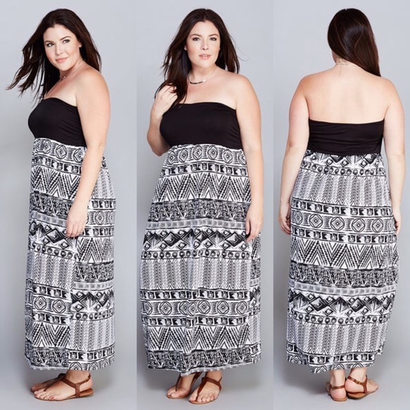 ⚡️Lowest Price! Strapless Maxi Dress Plus Size - Picture 2 of 3