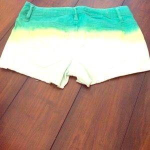 Green ombré shorts