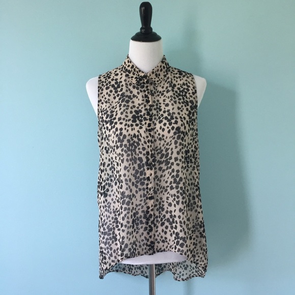 Forever 21 Tops - Cheetah Print Sheer Top