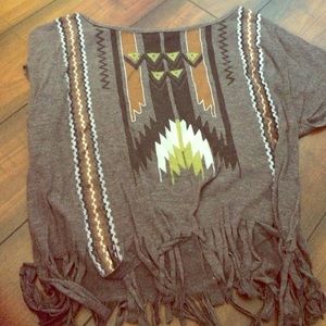 Native print with fringe