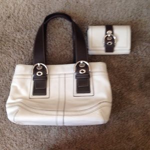 Coach white and black bundle.