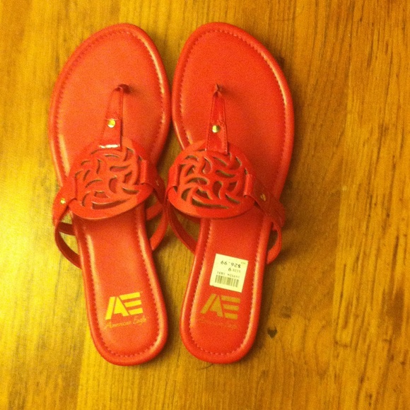 Pink American Eagle Flip Flops