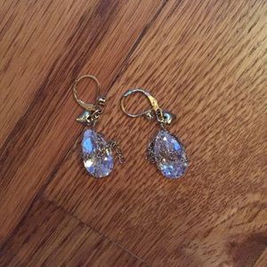 Betsey Johnson hanging crystal earrings