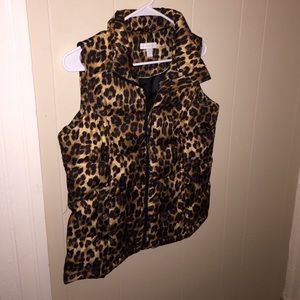 Charter club leopard print vest