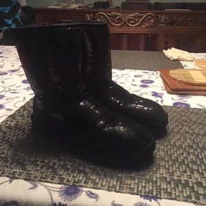 black, sparkle uggs