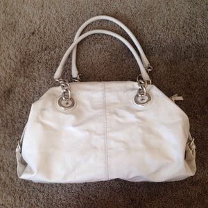 Large white Express purse