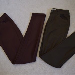 Two pairs of tight jeans