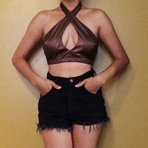 ON HOLD💜 Faux Leather Bustier