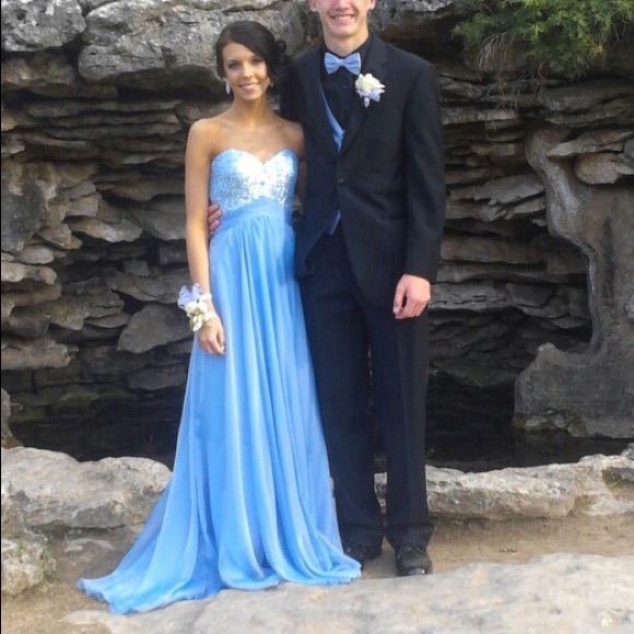 Periwinkle La Femme prom dress