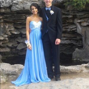 Periwinkle La Femme prom dress