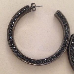 Rhinestone hoop earrings