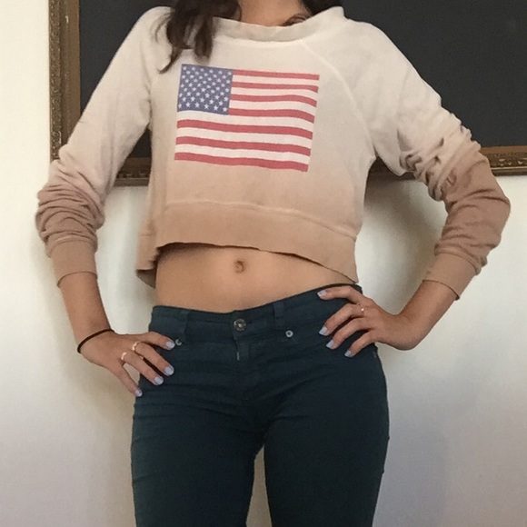 wildfox american flag ombré sweater 🇺🇸
