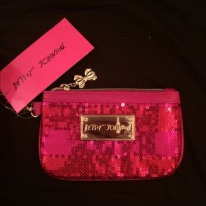 Betsey Johnson Top-Zip Sequined Wallet