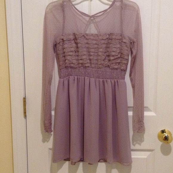 Free People Vintage Lace Long Sleeve Dress